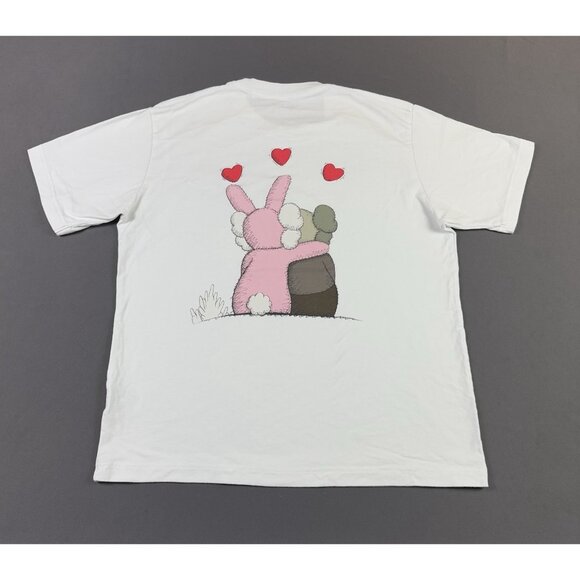 Uniqlo Kaws Andy Warhol Collab White Shirt Heart Streetwear Hype Drawing Art Tee - Picture 1 of 7